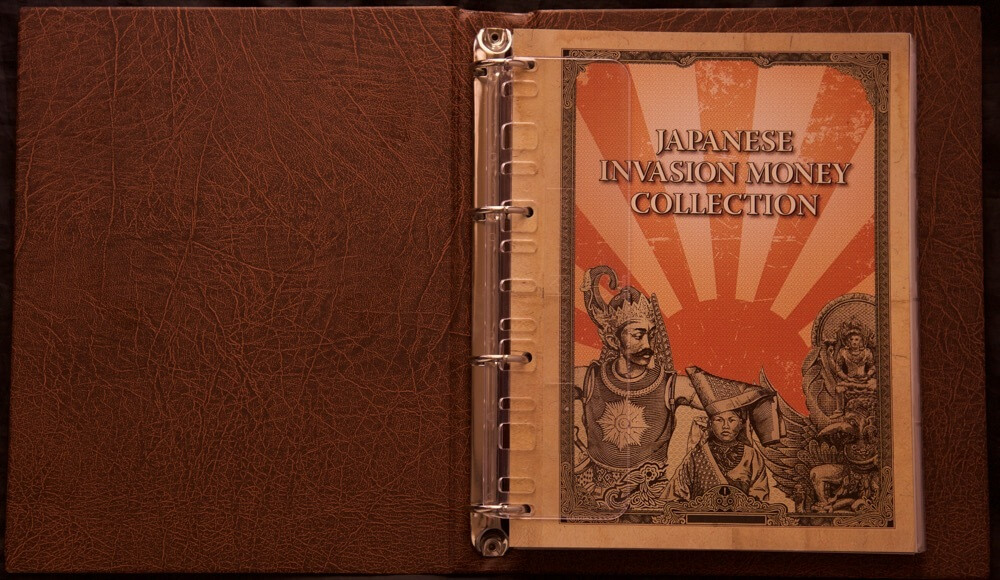Type Set of Circulated Japanese Invasion Money in a Custom Designed Album product image