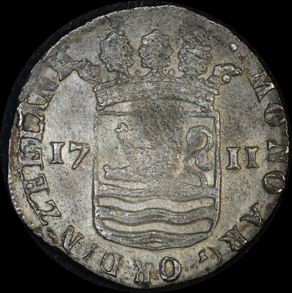 Netherlands (Zeeland) 1711 Silver 6 Stuivers KM#50 Very Fine ex Zuytdorp Shipwreck product image