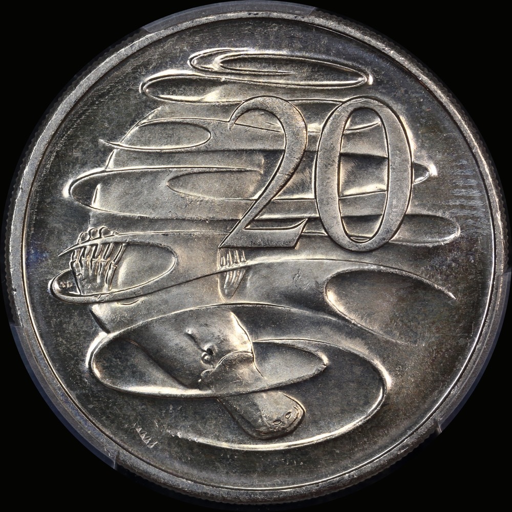 Australia 1981 20¬¢ 3 1/2 Claw Scalloped Letters Obverse PCGS MS65 product image