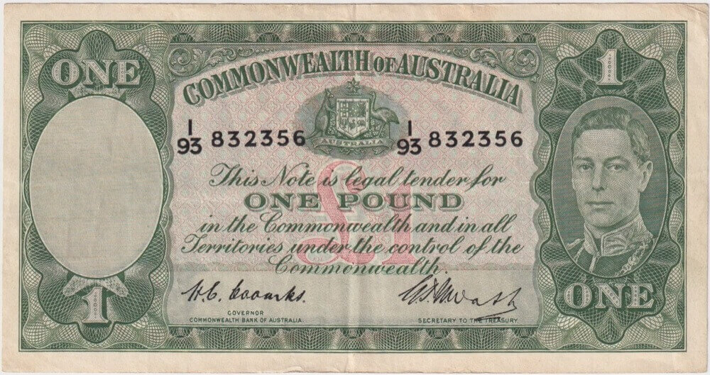 1949 One Pound Coombs/Watt R31 about EF product image