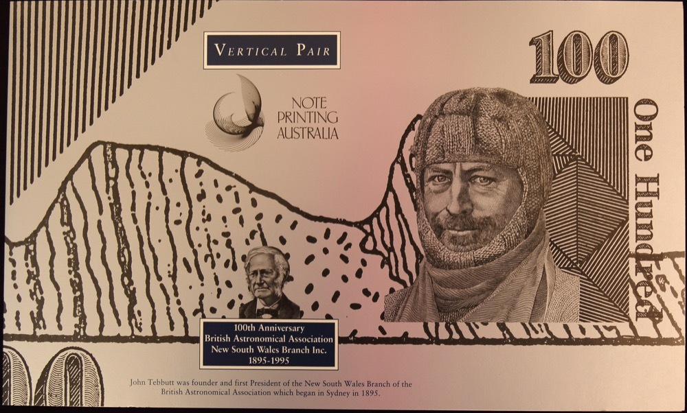 1995 One Hundred Dollar Uncut Vertical Pair - Black Serials product image