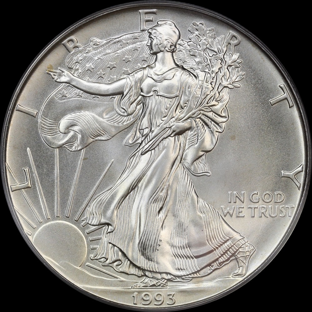 United States 1993 Silver 1oz Eagle Gem Unc Ground Zero Recovery product image
