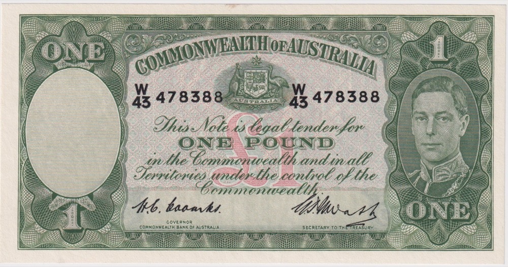 1949 One Pound Coombs/Watt R31 about Unc product image