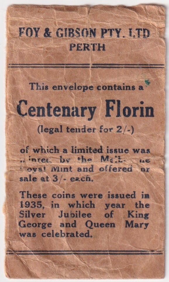 1934/5 Foy & Gibson Paper Bag (Perth) about Fine product image