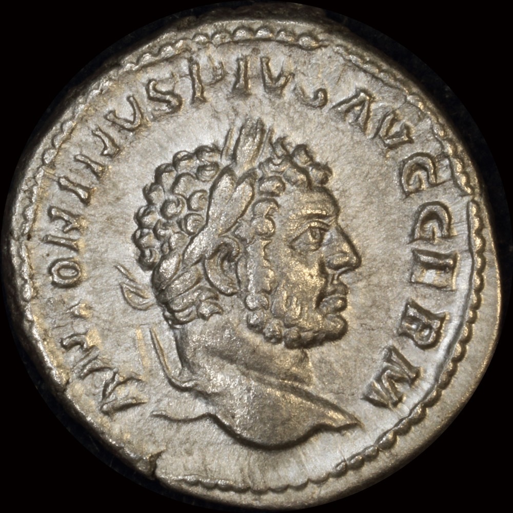 Ancient Rome (Imperial) AD 215 Caracalla Silver Denarius Fides RIC# 266 EF product image