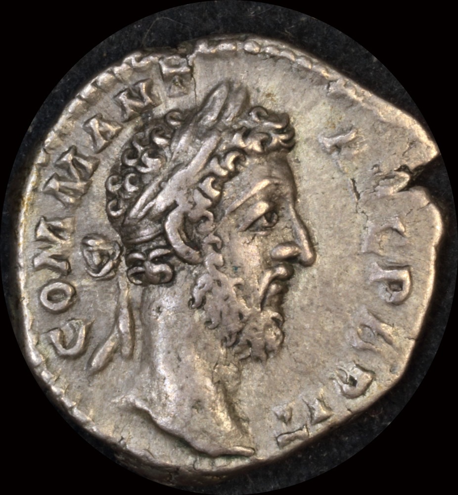 Ancient Rome (Imperial) 184 - 185 AD Commodus Silver Denarius Annona RIC III 106c about VF product image