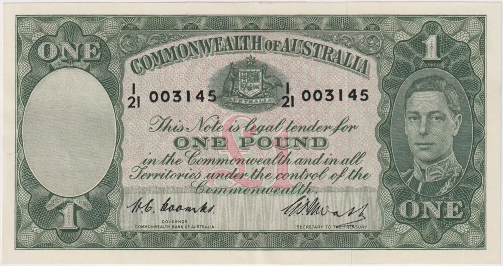1949 One Pound Coombs/Watt R31 good EF product image