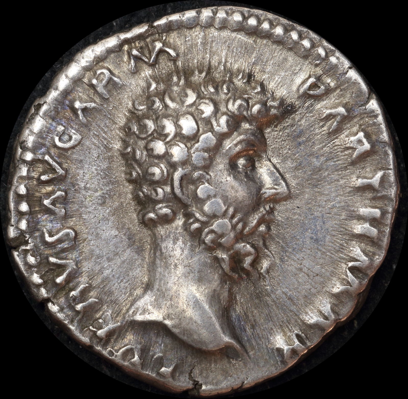 Ancient Rome (Imperial) AD 166 Lucius Verus Silver Denarius Victory RIC III # 566 about EF product image