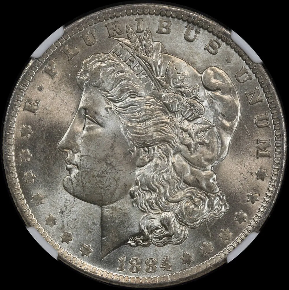 United States 1884-O Silver Morgan Dollar NGC MS63 product image