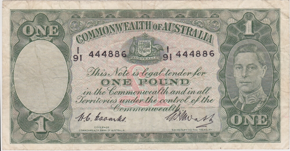 1949 One Pound Coombs/Watt R31 Very Fine product image