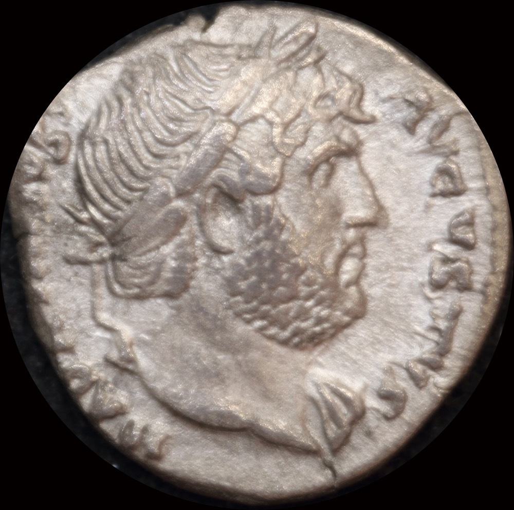 Ancient Rome (Imperial) 128 AD Hadrian Denarius Star and moon BMC 462 Extremely Fine product image