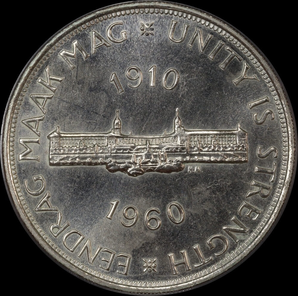 South Africa 1960 Silver 5 Shillings KM#62 PCGS PL66 product image