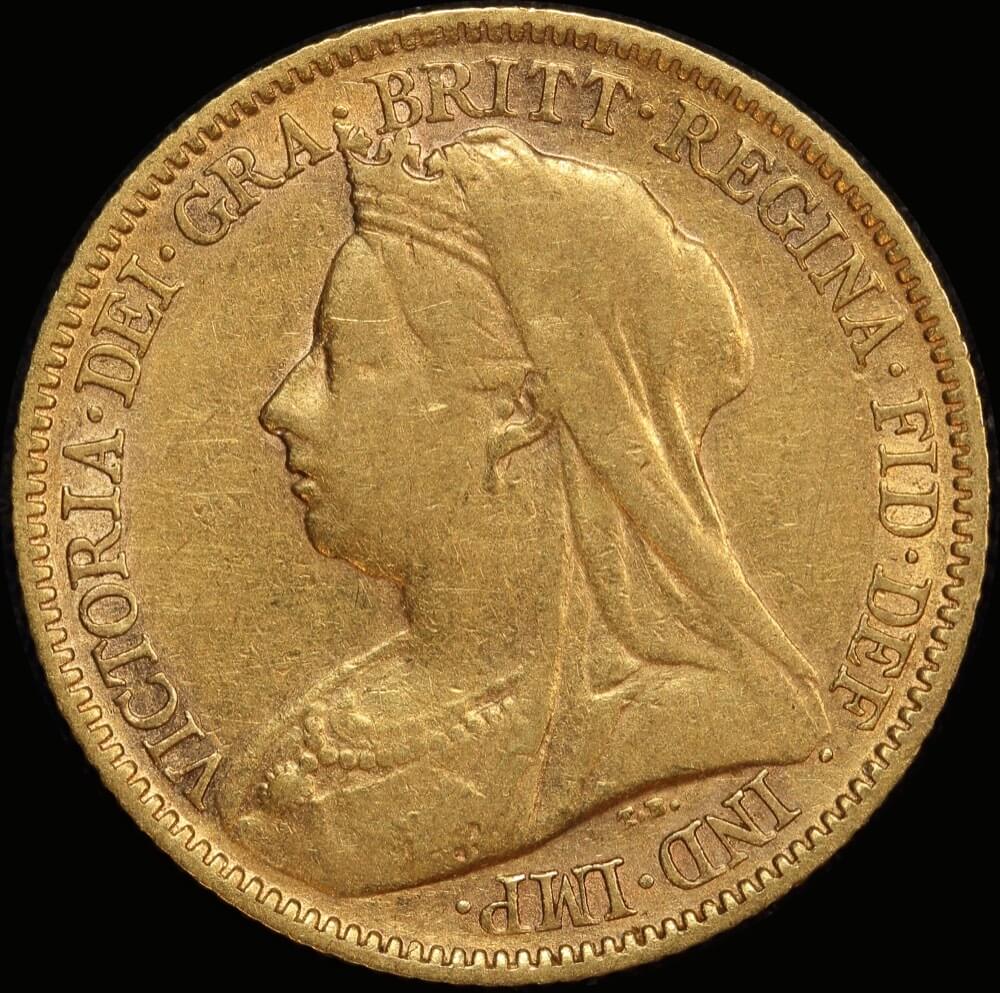 1900 Perth Veiled Head Half Sovereign about VF product image
