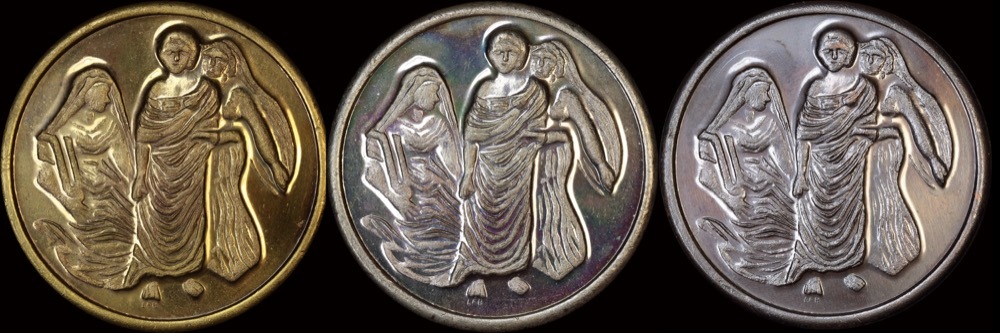 1973 Trio of Medallions for Perth Concert Hall Opening (Gilt, Silvered and Bronze) product image