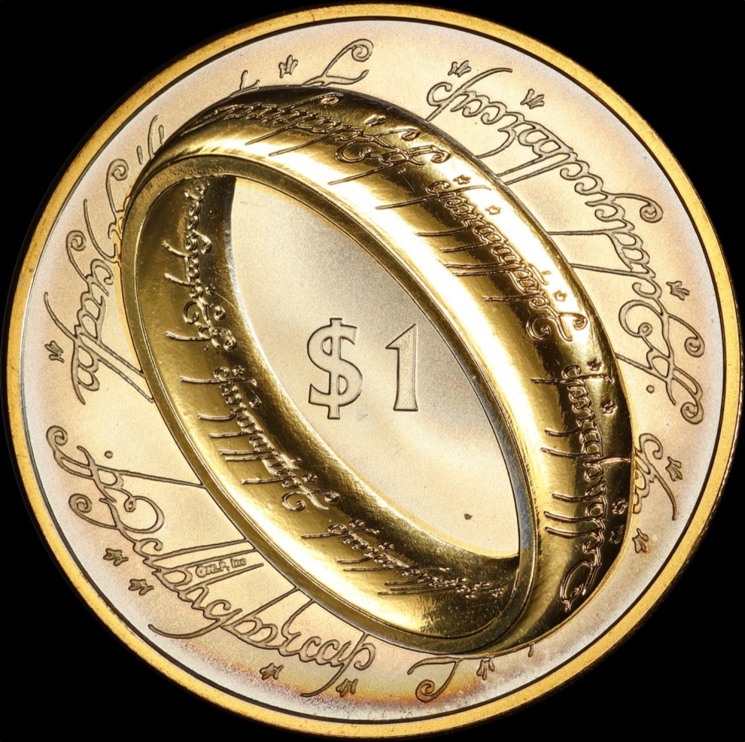 New Zealand 2003 Silver 1 Dollar Lord of the Rings - Ring of Power PCGS PR68DC product image