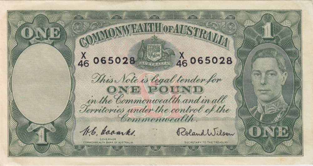 1952 One Pound Coombs/Wilson R32 Extremely Fine product image