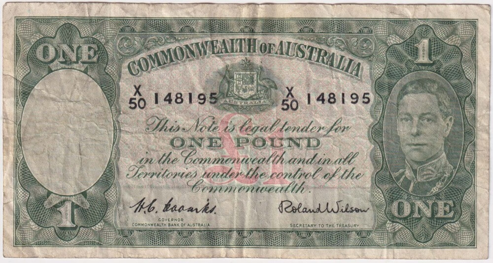 1952 One Pound Coombs/Wilson R32 Fine product image