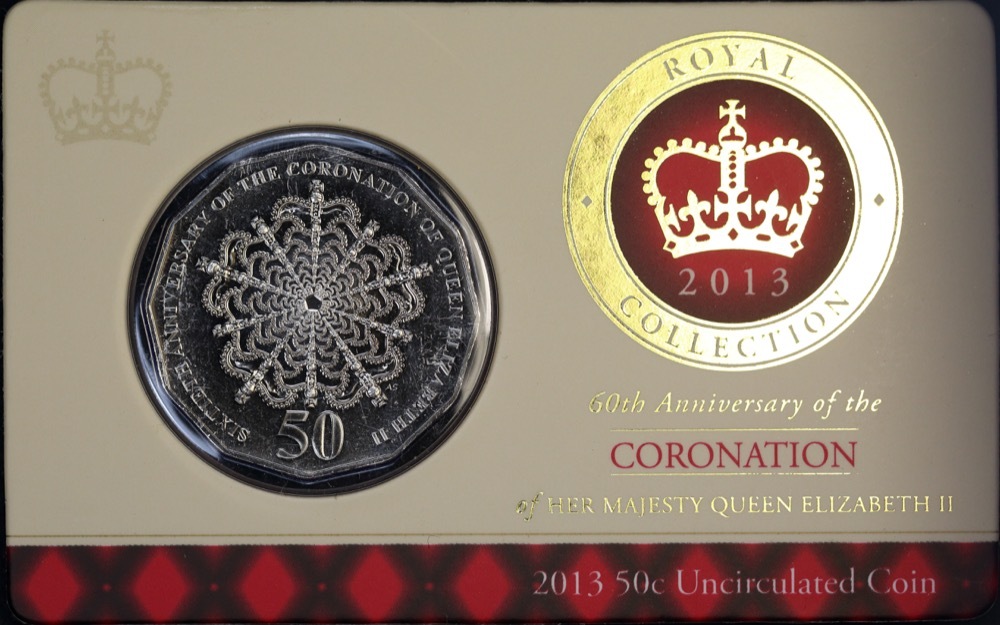Australia 2013 50 Cent Uncirculated Coin Coronation 60th Anniversary product image