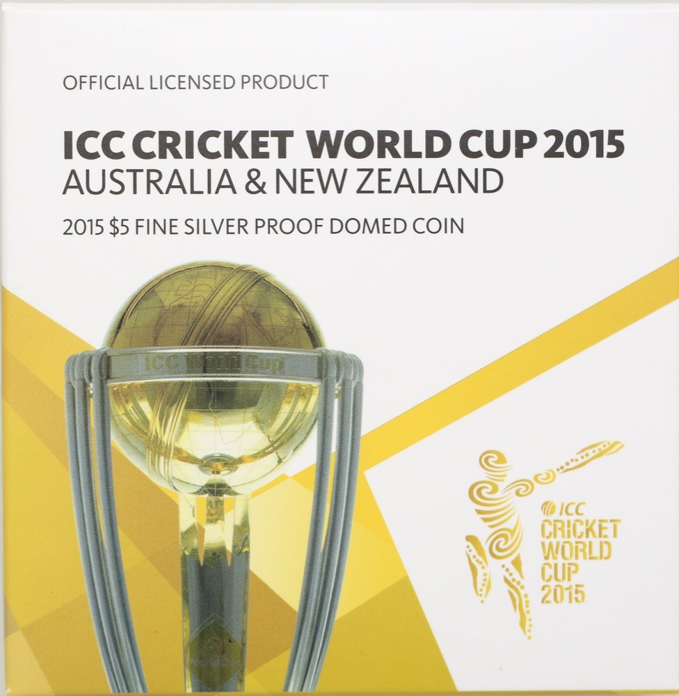 Australia 2015 5 Dollar Silver Proof Coin ICC Cricket World Cup product image
