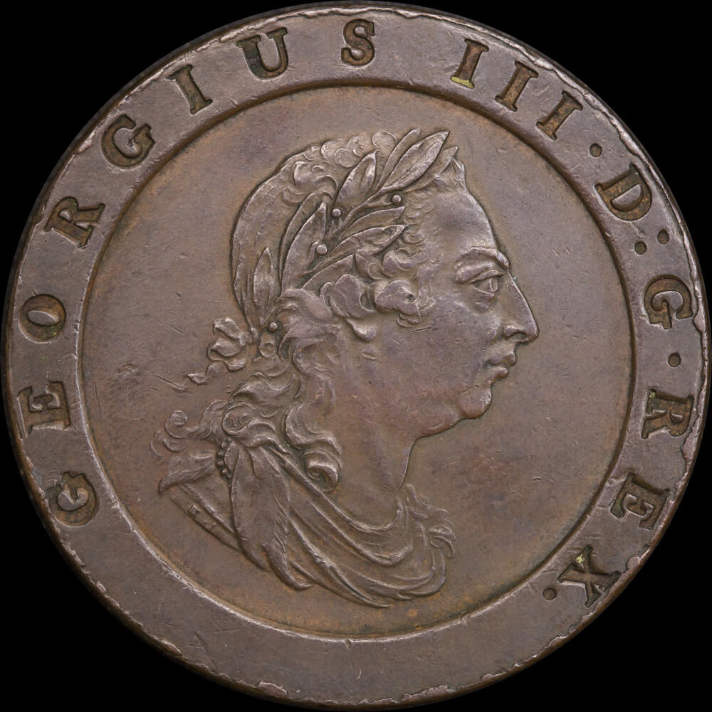 1797 Copper Cartwheel Twopence George III S#3776 about EF product image