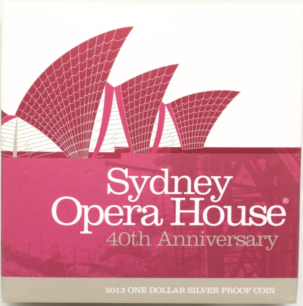 Australia 2013 One Dollar Silver Proof Opera House 40th Anniversary product image