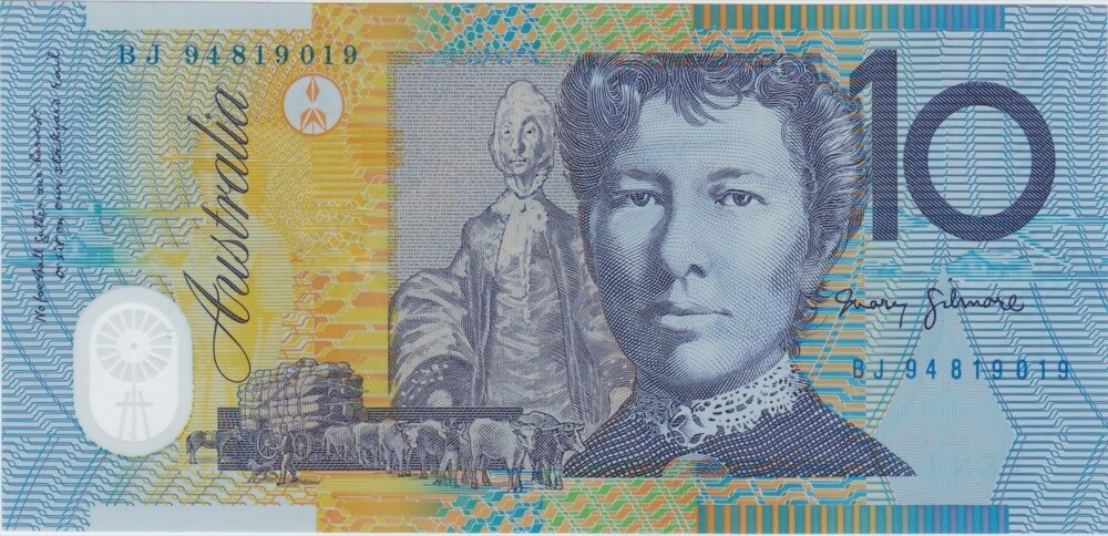 1994 $10 Note Fraser/Evans Grey Dobell R316bi Uncirculated product image