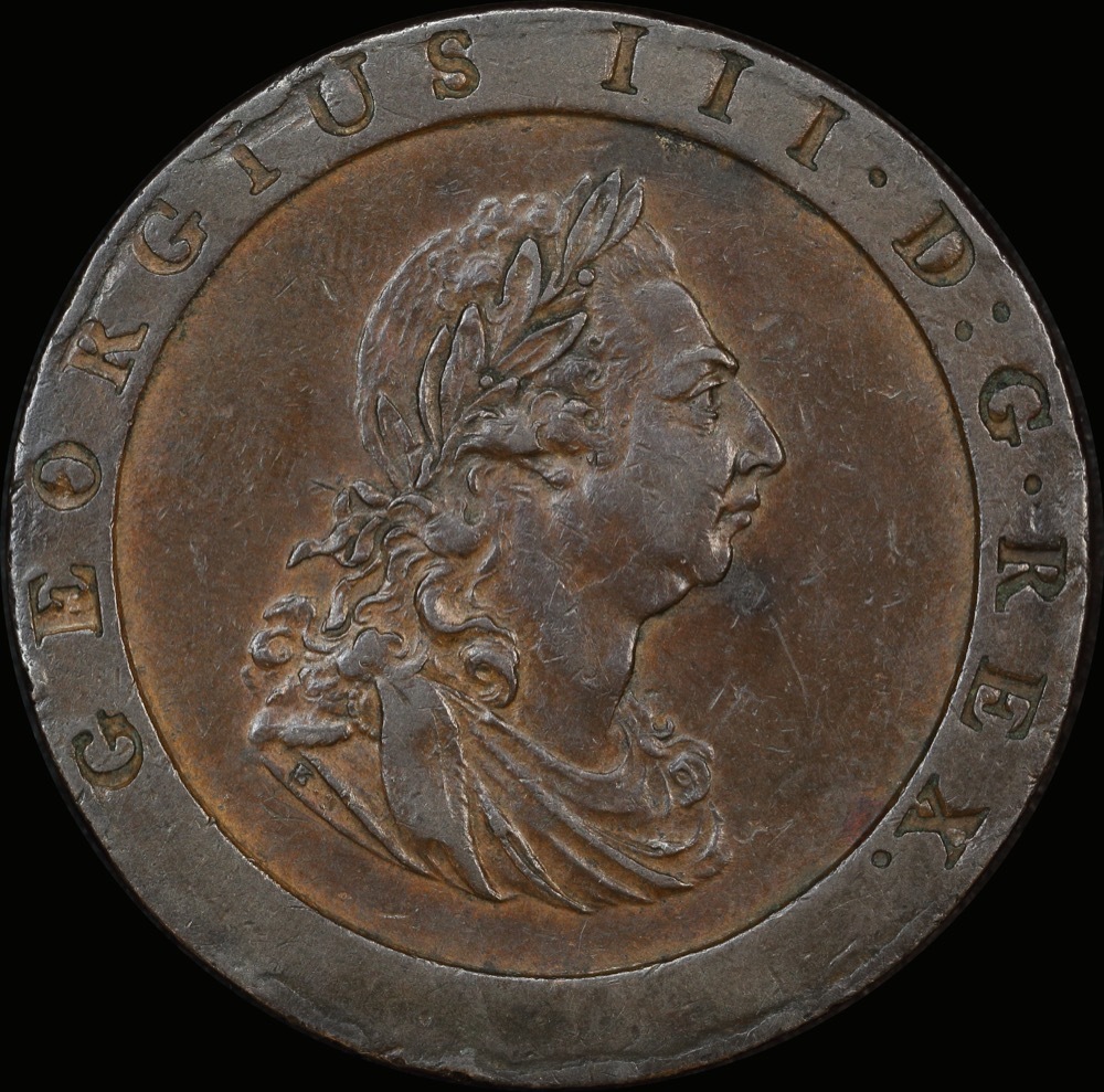 1797 Copper Cartwheel Penny George III S#3777 about EF product image