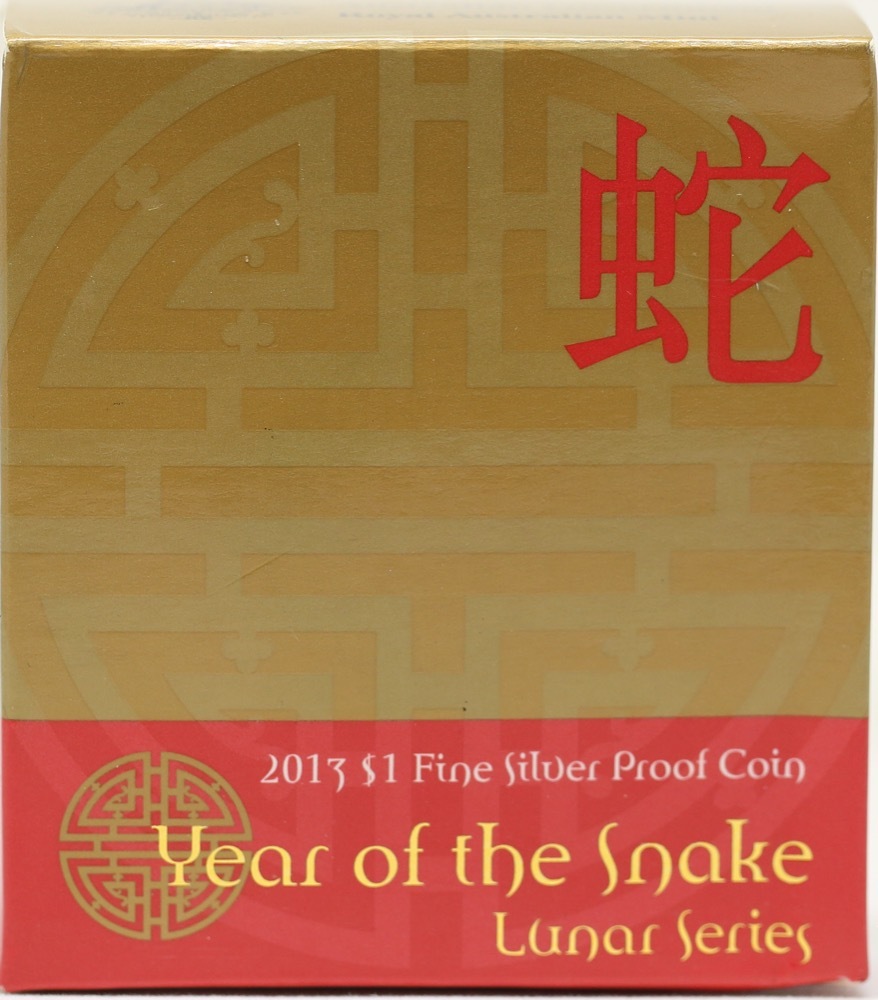 2013 One Dollar Silver Proof Coin Lunar Year of the Snake product image