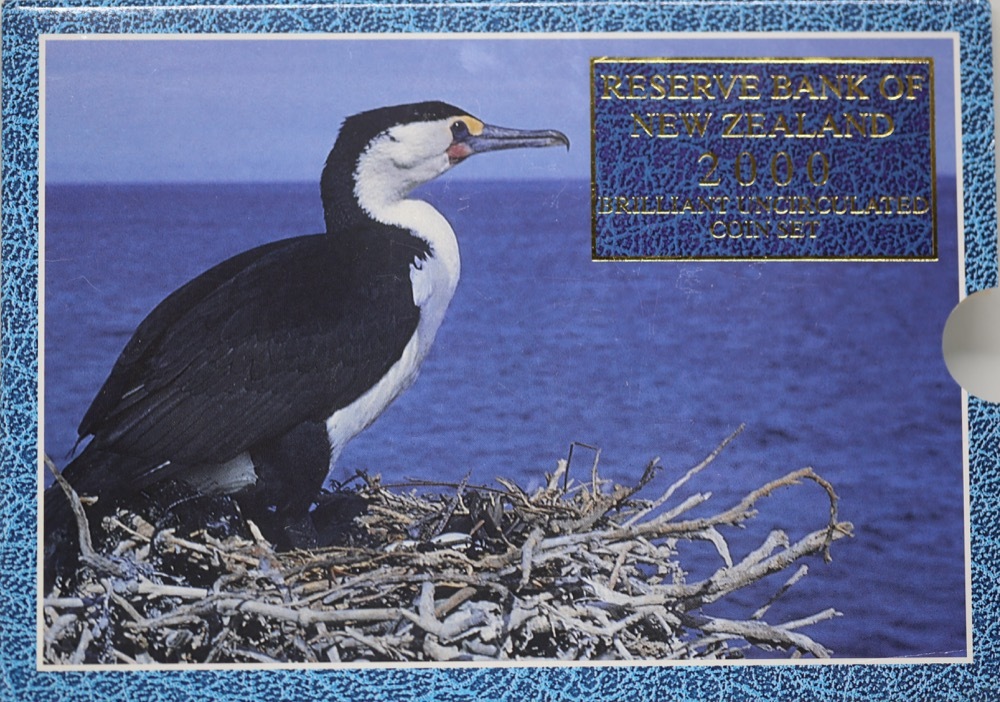 New Zealand 2000 Uncirculated Mint Coin Set Pied Cormorant product image