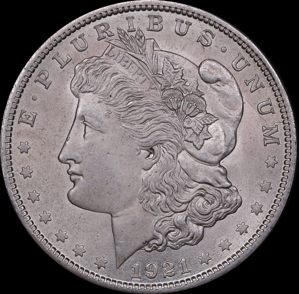 United States 1921 Silver Morgan Dollar Choice Uncirculated product image