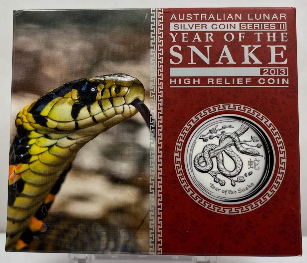 2013 Silver 1oz High Relief Proof Lunar Year of the Snake product image
