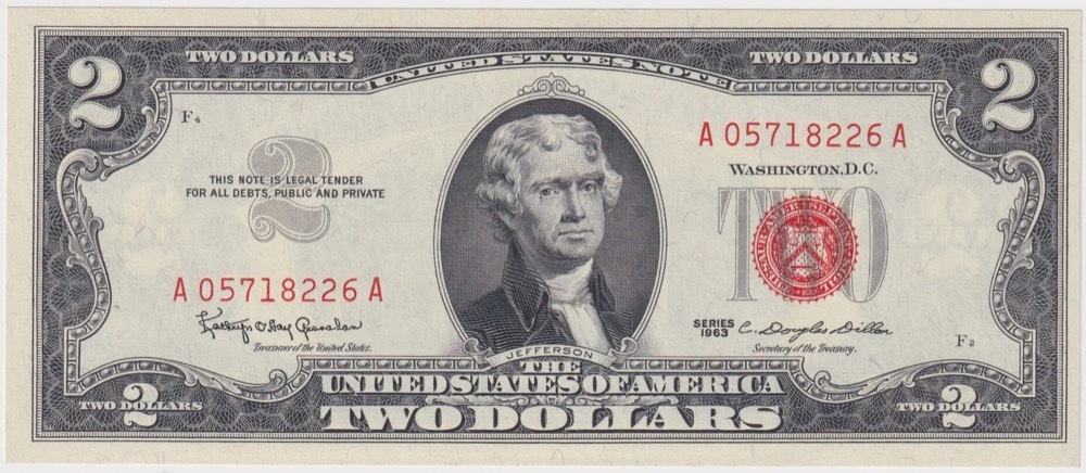 United States 1963 2 Dollars Pick#382b Uncirculated product image
