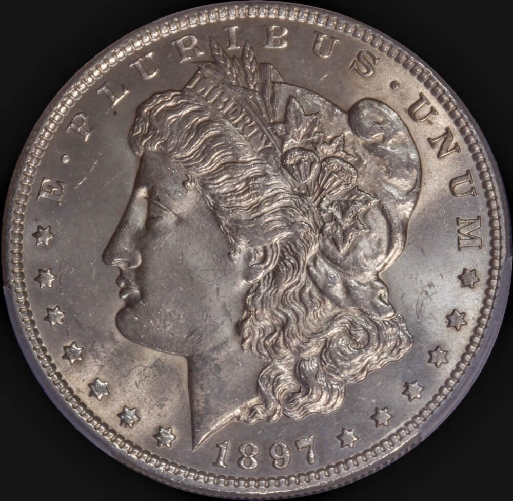United States 1897 Silver Morgan Dollar PCGS MS62 product image