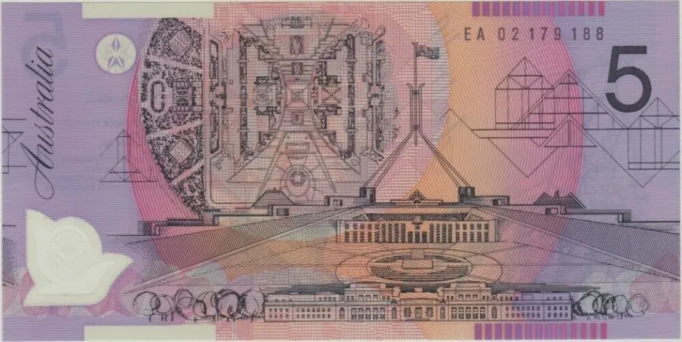 2002 $5 Note MacFarlane/Henry EA02 Last Prefix R220aL Uncirculated product image