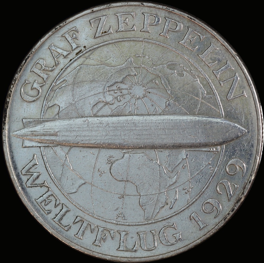 Germany (Weimar Republic) 1929-A Berlin Silver 5 Reichsmark Constitution good EF product image