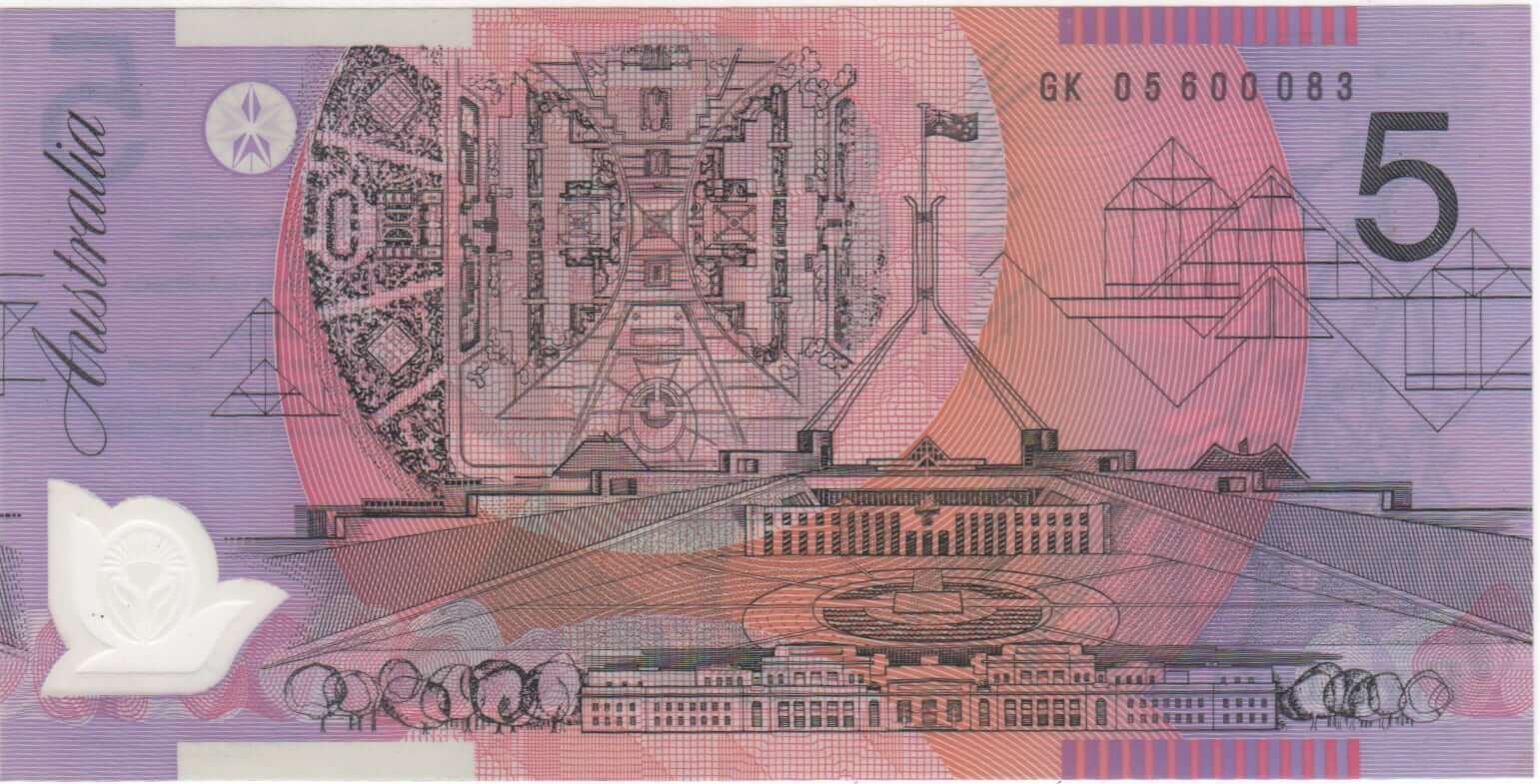 2005 $5 Note McFarlane/Henry Standard Prefix R220c Uncirculated product image