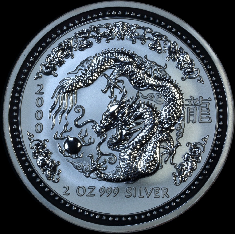 2000 Australia Silver 2oz Specimen Dragon product image