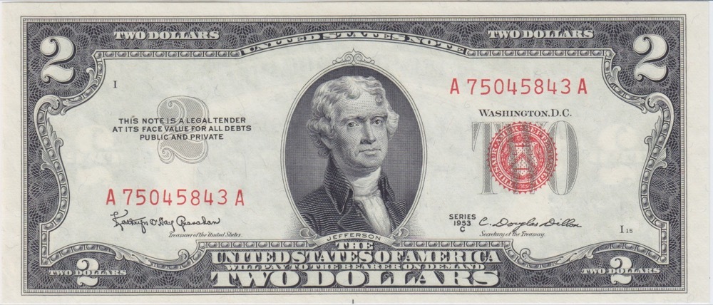 United States 1953 2 Dollars Pick#380c Uncirculated product image