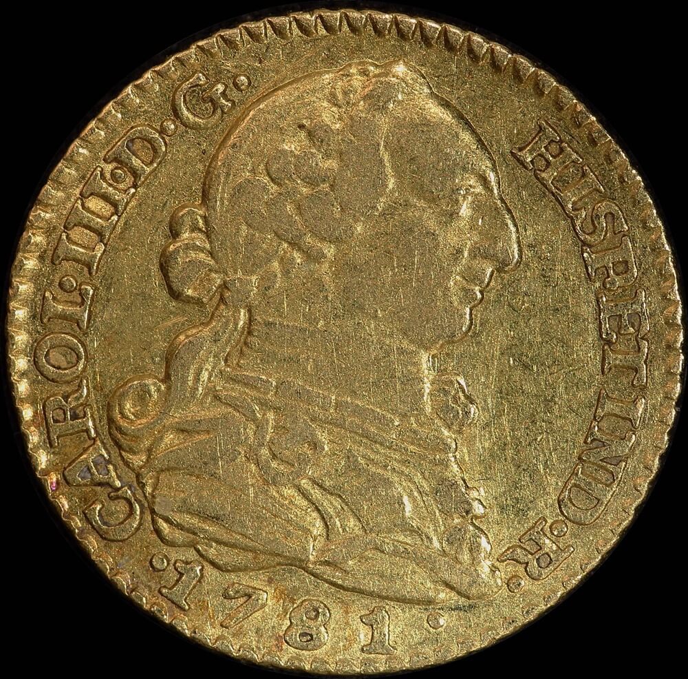 Spain 1781 Gold Escudo KM#434 Extremely Fine product image