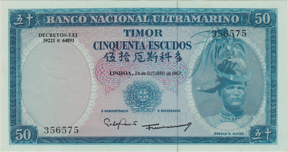 Timor 1967 50 Escudos Pick#27 Uncirculated product image