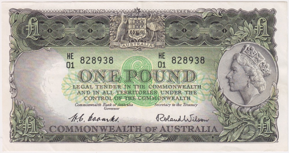 1953 One Pound Coombs/Wilson R33 Extremely Fine product image