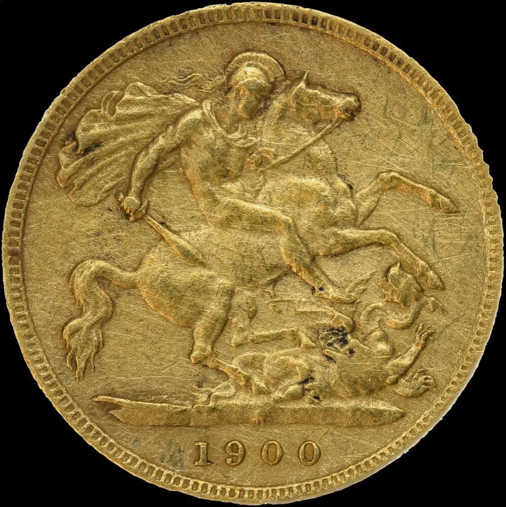 1900 Perth Veiled Head Half Sovereign Fine product image