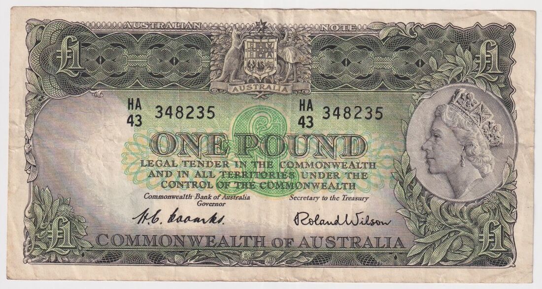 1953 One Pound Coombs/Wilson R33 Very Fine product image
