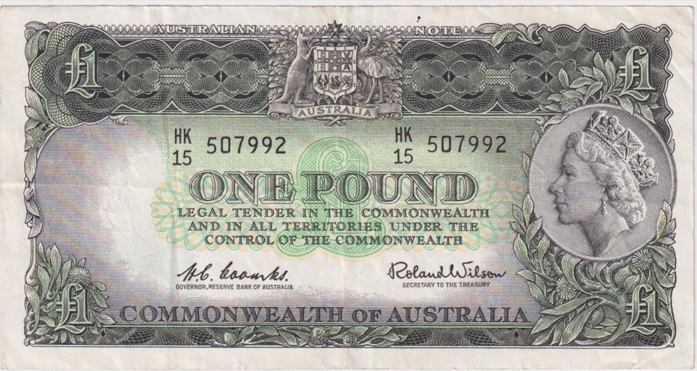 1961 One Pound Coombs/Wilson R34A about EF product image