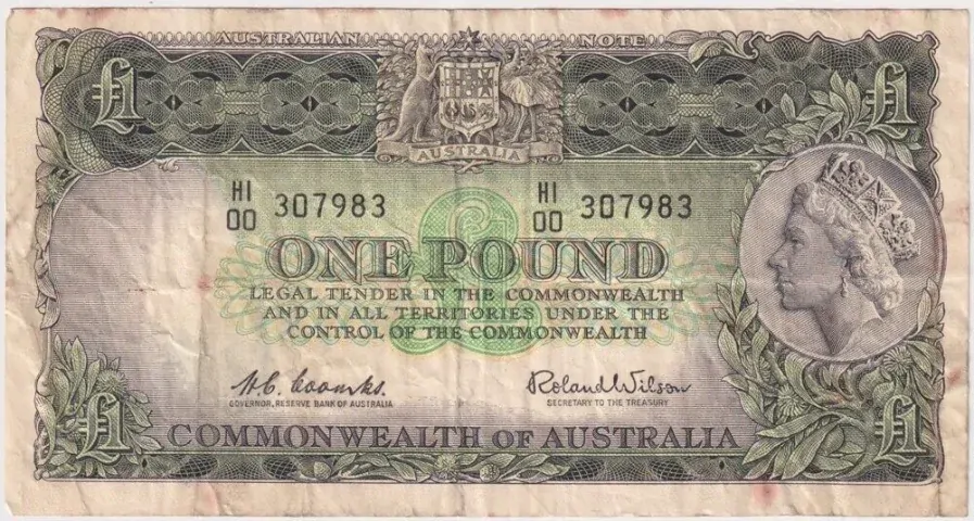 1961 One Pound Coombs/Wilson R34A about VF product image