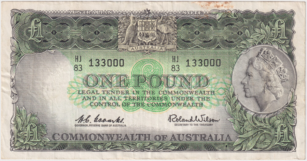 1961 One Pound Coombs/Wilson R34A Fine product image
