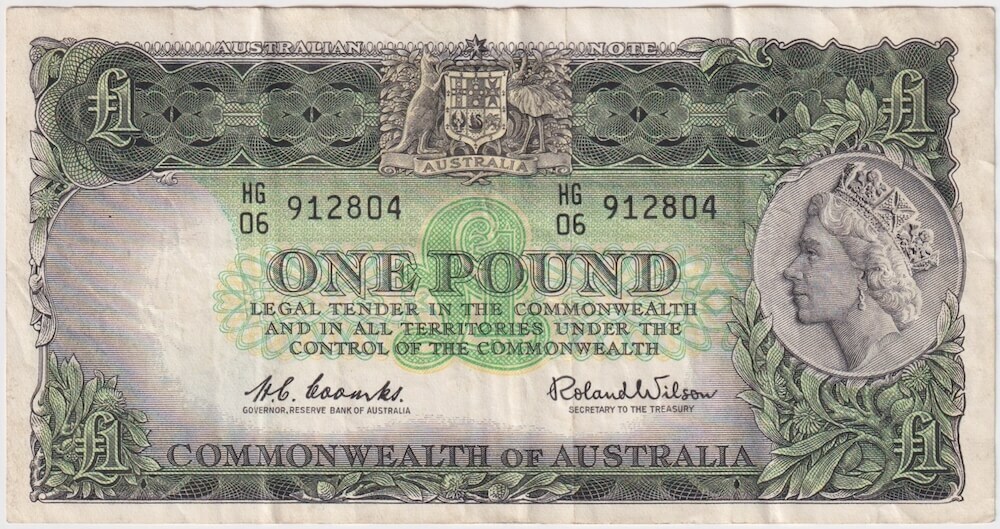 1961 One Pound Coombs/Wilson R34A good VF product image