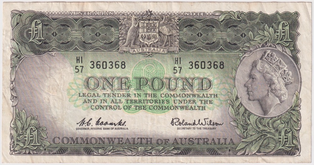 1961 One Pound Coombs/Wilson R34A Very Fine product image