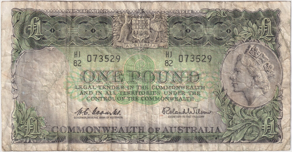 1961 One Pound Coombs/Wilson R34a Very Good product image
