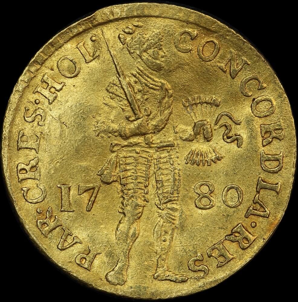 Netherlands (Holland) Gold Ducat 1780 KM# 12 Extremely Fine product image